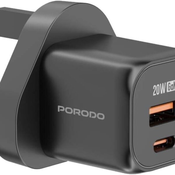 19 - Porodo PD 20W USB Q3.0 UK Portable Fast Charger