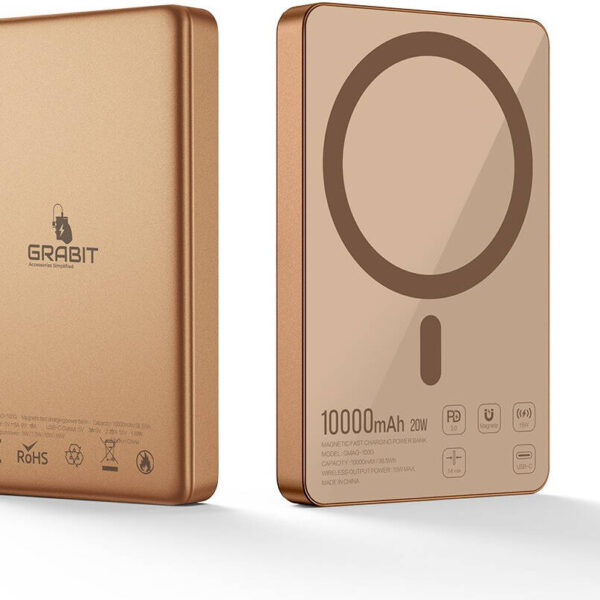 41 - GRABIT GMAG-100G Magnetic Power Bank, 20W Power Delivery,